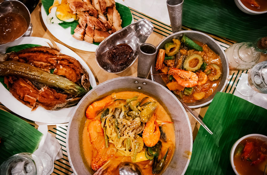 Filipino food for a shared meal.