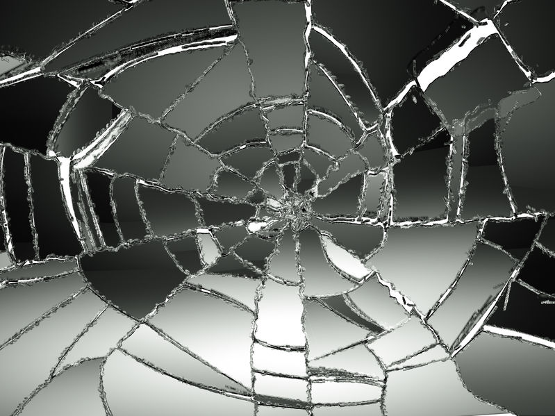 Broken glass. Sin is a disruption, or breaking, of God's shalom.