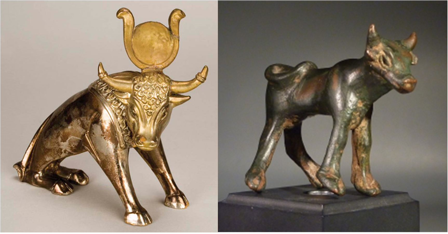 Golden and bronze calf statues. The Israelites tried to take control of their fear by creating an idol.